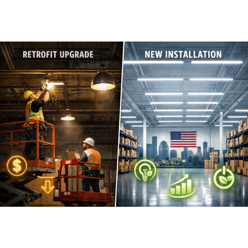 LED Retrofit vs New Installation: What’s Best for Houston Properties?