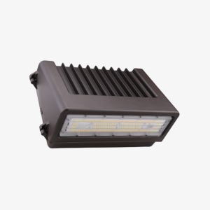 Full cut-off 120W commercial LED wall pack fixture featuring 30K 40K 50K color tuning by Bright LED TX.