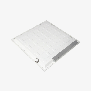 Rear view showing onboard wattage and CCT switches on a 2x2 back-lit commercial LED panel light driver housing.
