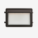 100W/80W/60W slim LED wall pack with selectable CCT, bronze finish, and photocell for commercial buildings.