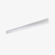 Industrial 4ft skinny linear strip light fixture, 40W wattage tunable commercial LED for office ceiling lighting.