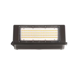 120W/96W/72W cut-off LED wall pack with 3CCT selection for commercial security and perimeter lighting.