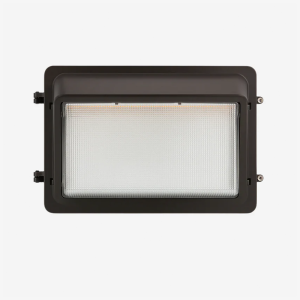 Commercial 120W LED wall pack with photocell delivering reliable perimeter and outdoor building illumination.