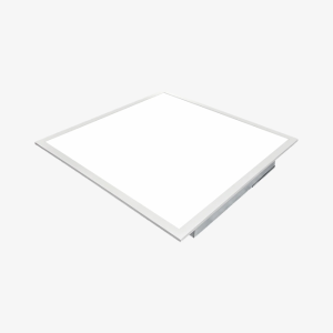 Front view of a 2x2 back-lit V2 LED panel fixture with multi-wattage and 5-CCT selectable tuning for office ceilings.