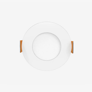Front face of a 4-inch round slim recessed LED downlight featuring 9W power and 5CCT selectable white tuning.