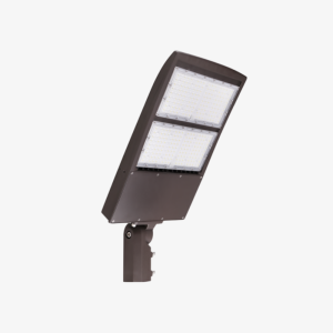 High voltage 450W G7 LED area light with 480V driver and 5700K cool daylight by Bright LED TX.