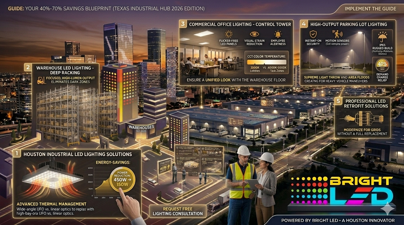 Best LED lighting solutions for warehouses in Houston Texas