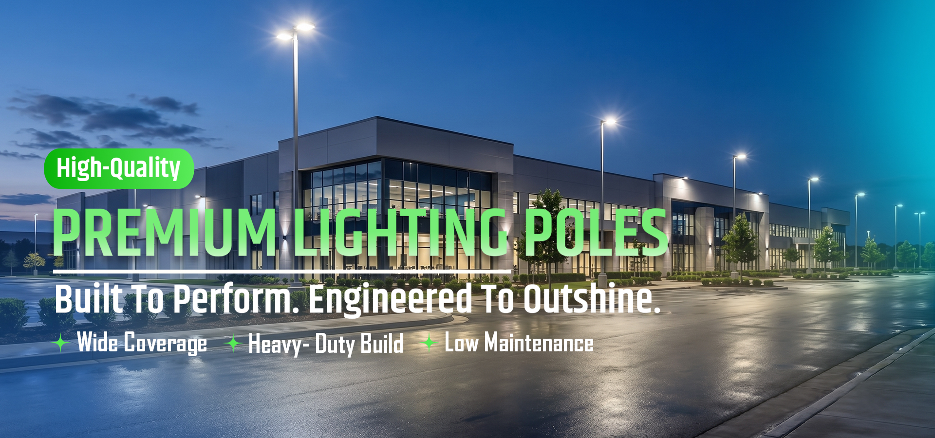 High Ceiling LED Industrial Lighting for Warehouses and Manufacturing Units Texas