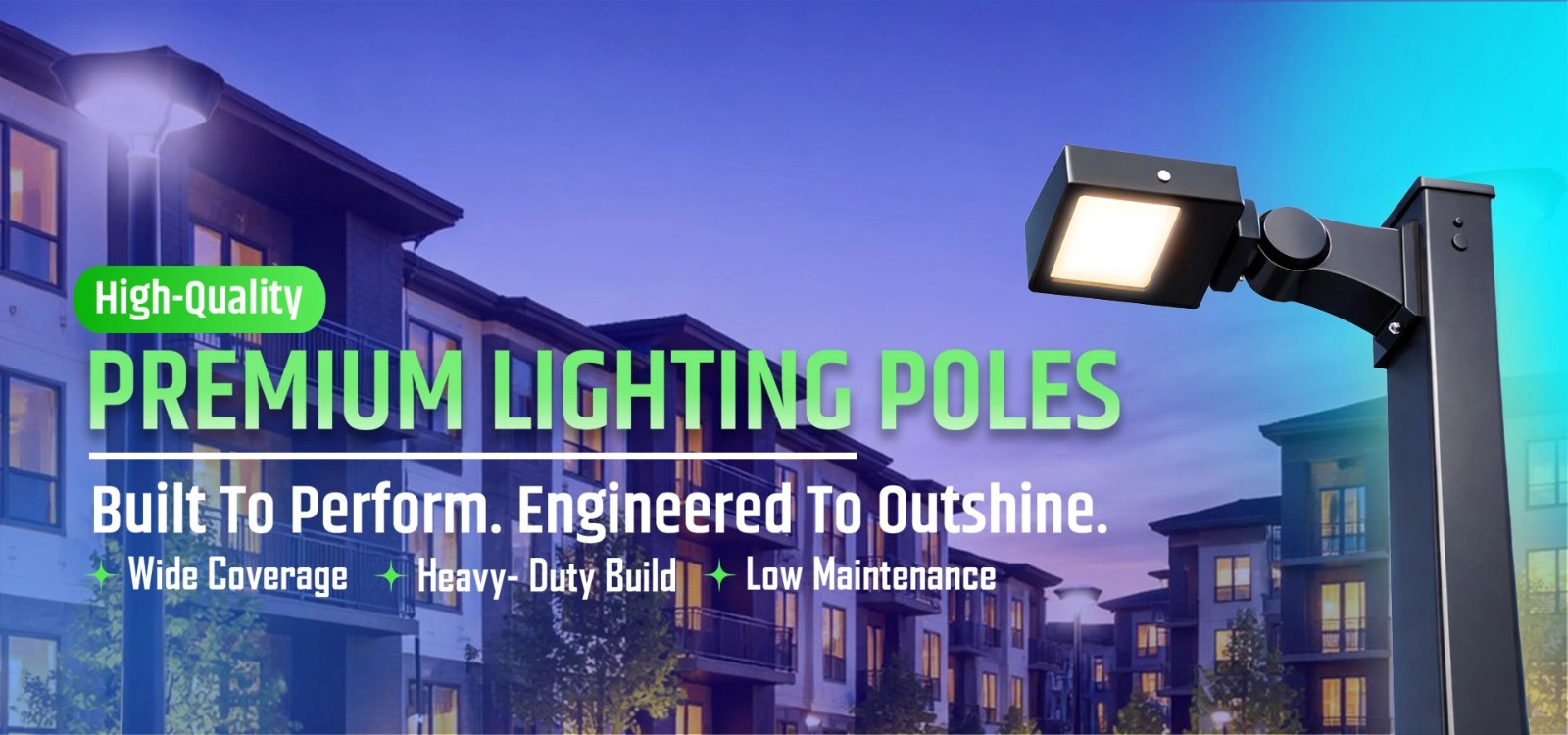 Premium Commercial LED Lighting Poles and Outdoor Area Lights in Texas - Bright LED TX